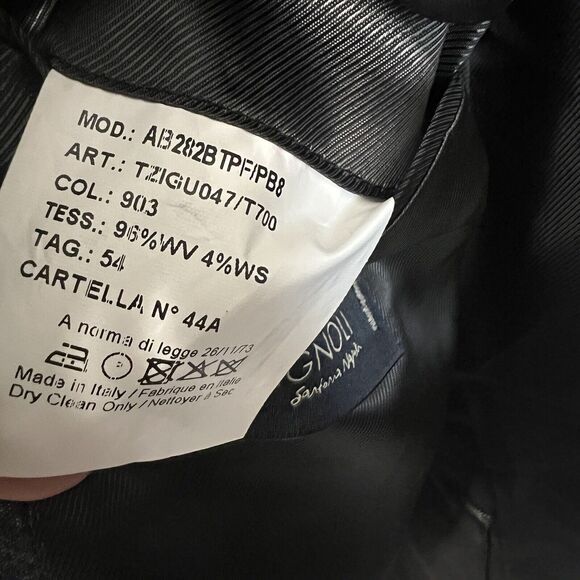 Bagnoli Sartoria Napoli Suit Wool Gray Virgin Wool & Cashmere Blend Size 44 US - Picture 8 of 16